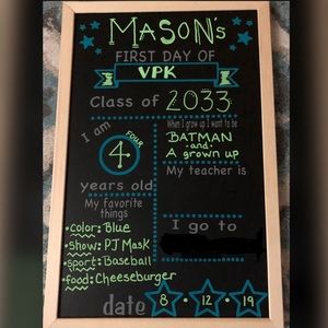 Custom Made First Day of School Boards